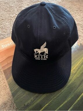 Kith Navy Cap with White Pegasus Logo